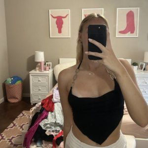 Amazon black halter top